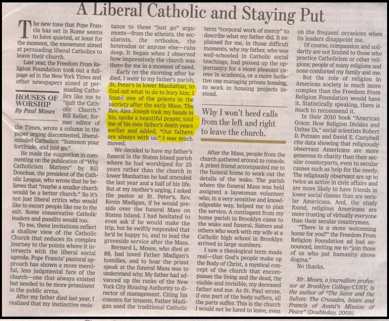 Wall Street Journal New York Fr. Alex WSJ-8-30-2013