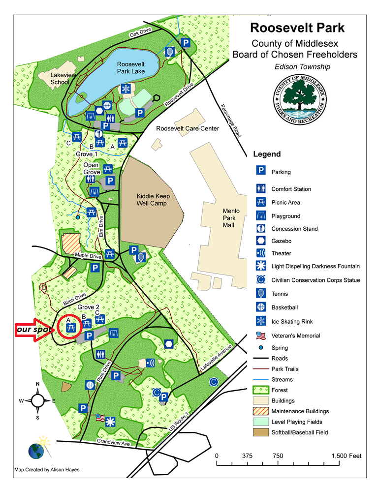 Roosevelt Park map